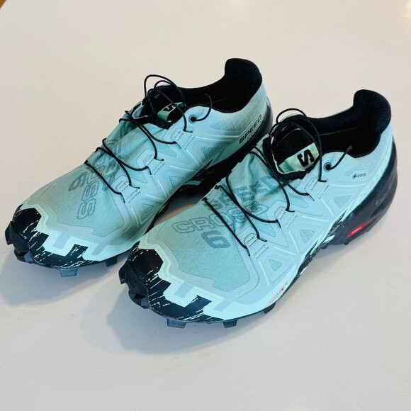 Salomon Speedcross 6 GTX Light Blue Trail Running Shoe, NEW - Picture 1 of 6